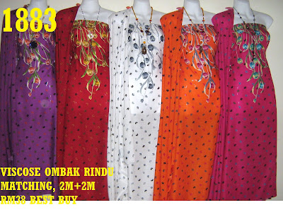 VOM 1883: VISCOSE OMBAK RINDU MATCHING, 2M+2M, CORAK BUNGA TULIP