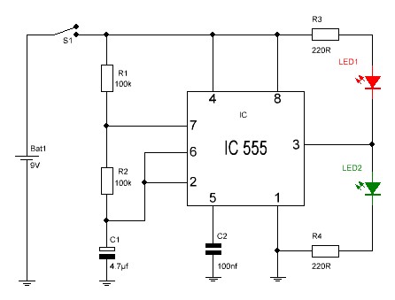 Semáforo con IC 555