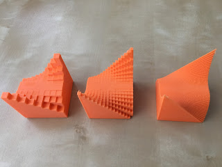 Image of three 3D printed surfaces