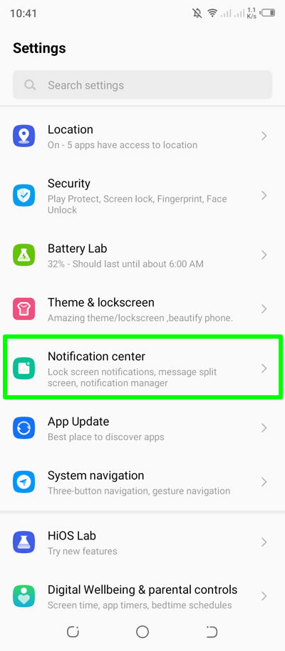 android-notification-center