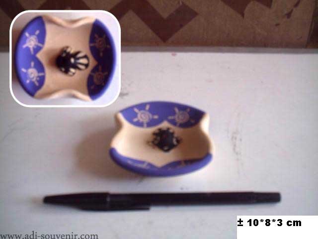  Keramik Piring Semi Oval Motif Hewan Custom KHO 14 Adi 