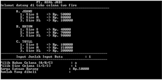 Contoh Aplikasi Penjualan Pakain Di Bahasa Pemrograman C++