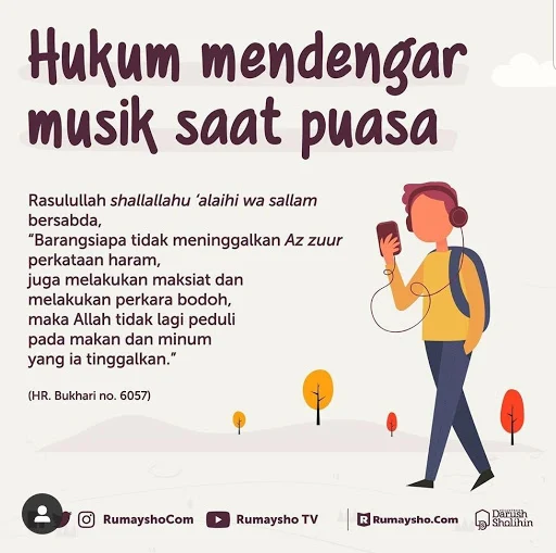 Hukum Dengar lagu ketika sedang puasa