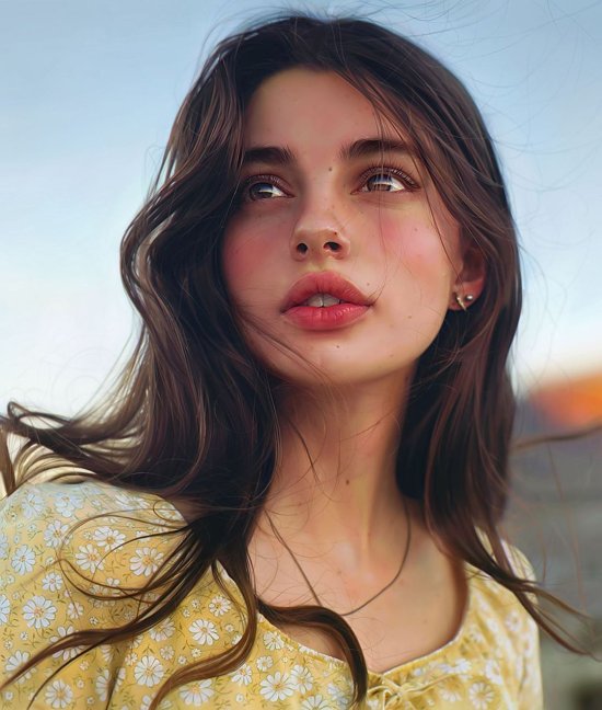 Irakli Nadar artstation instagram arte pinturas mulheres animes foto-realista beleza