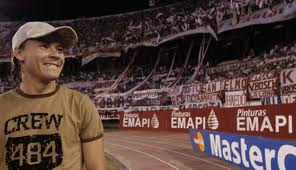 Guillermo Coria en la cancha de River Plate