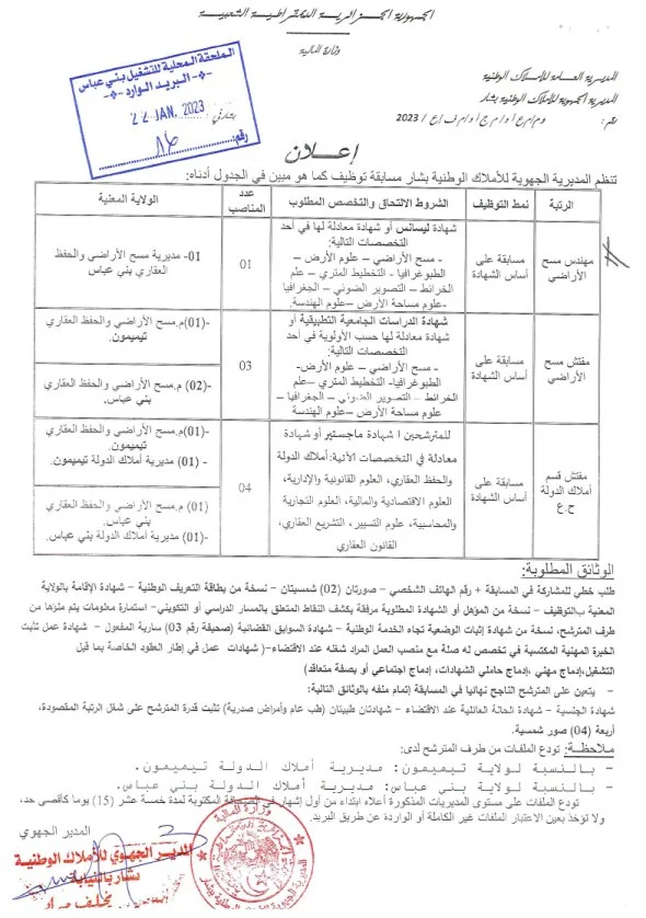 المديرية الجهوية للاملاك