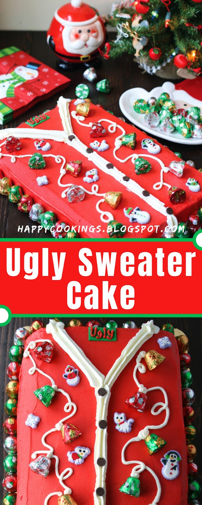 Ugly Sweater Cake #Christmas #Cake