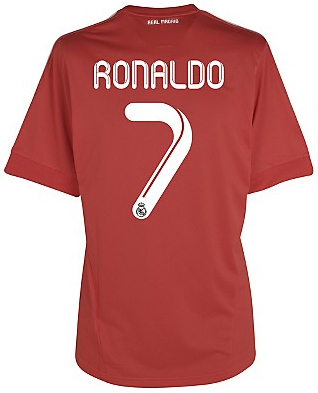 camiseta Real Madrid roja 2012 Ronaldo