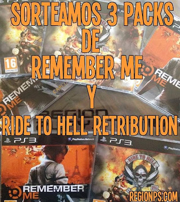 Sorteo de 3 packs de 2 juegos (Remenber Me y Ride to hell Retribution)