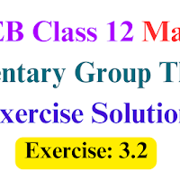 Elementary Group Theory - Exercise 3.2 : Class 12 Math
