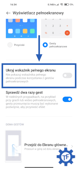 Jak włączyć pasek na dole ekranu?