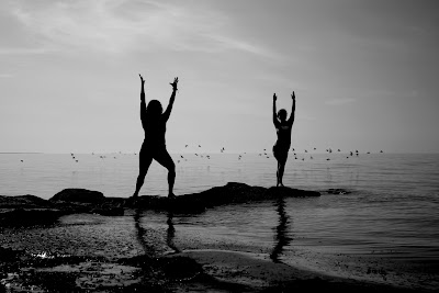 Black and White Beach Photography