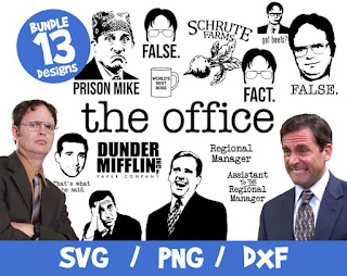 The Office SVG 55 Files Bundle, The Office Bundle SVG, The Office Cricut Silhouette, Dunder Mifflin, Schrute Farms Cut File, Michael Scott