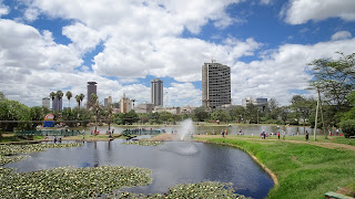 view towards Nairobi downtown