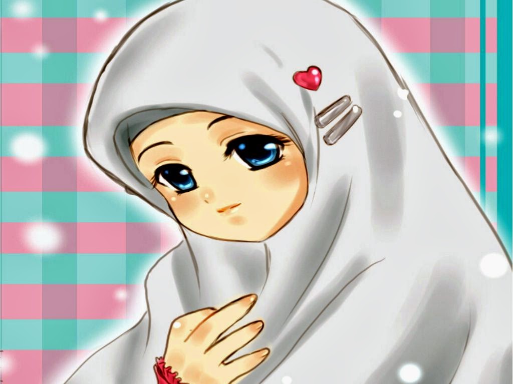 Wallpaper Kartun  Muslimah Cantik Deloiz Wallpaper