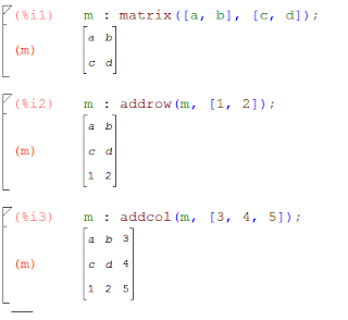 Matrix modifications