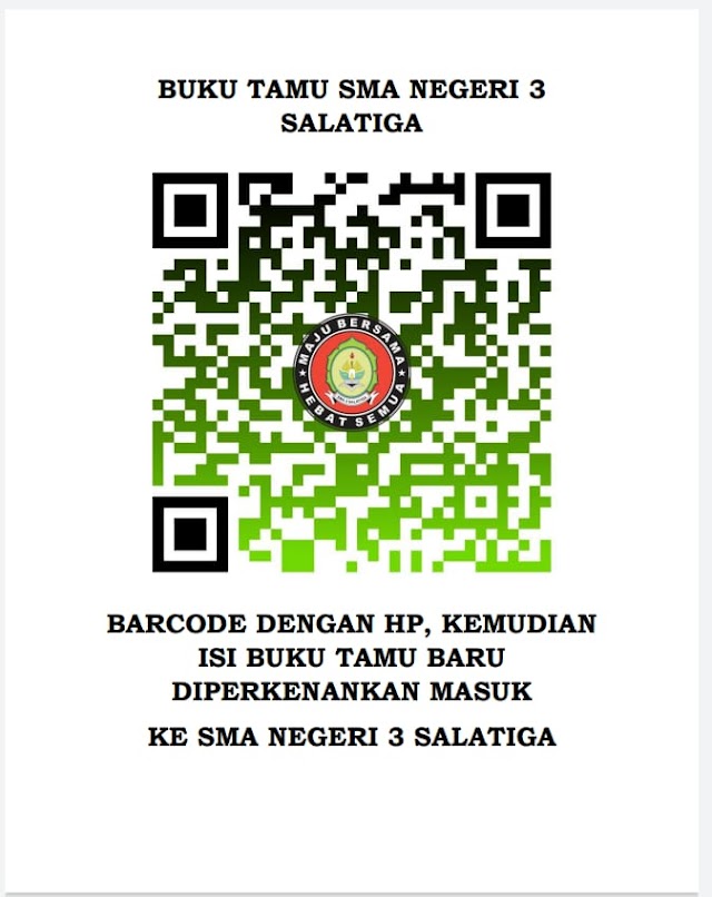 SMA Negeri 3 Salatiga Luncurkan Barcode Buku Tamu