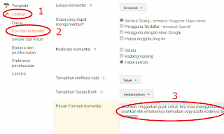 Membuat Pesan Formulir Komentar