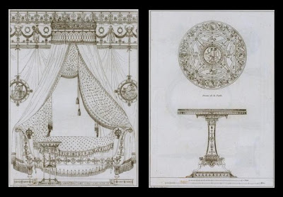 bed and table sketches