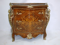 french antique Louis xv style marquetry commodes with marble top