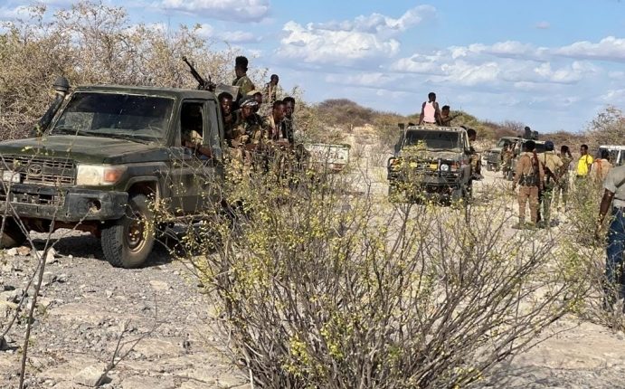 Violent confrontations between government forces and Al-Shabaab fighters in Bay Governorate