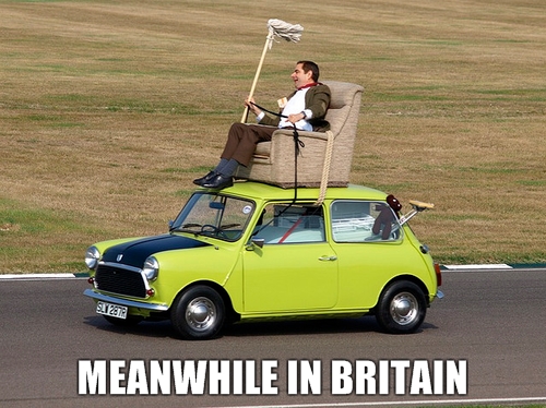 ROFL Mr Bean on a car top Posted by DPop on 27 October 2010