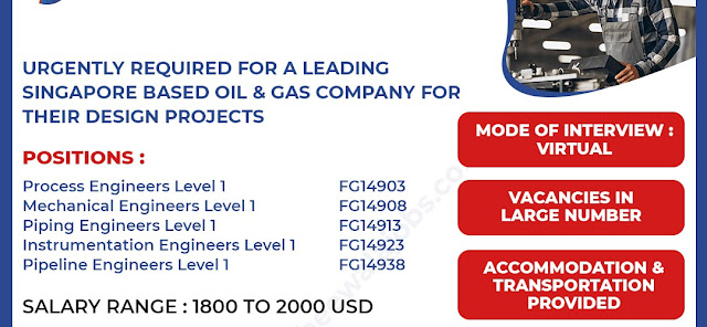 Singapore job vacancy for Oil and Gas company