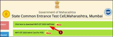 MHT CET Hall Ticket Download