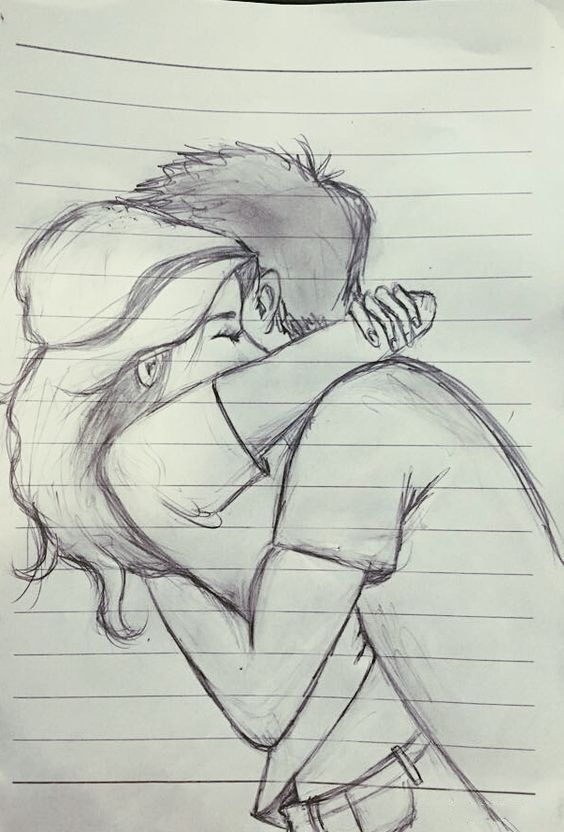 Pencil Drawing Of lovers Easy