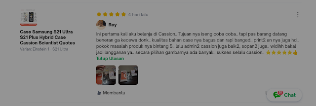 review cassion store tokopedia
