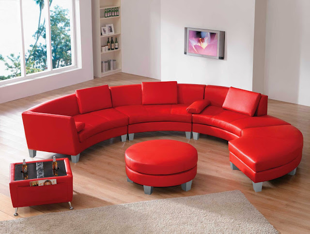 Small Red Sectional Sofa