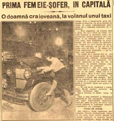 Prima femeie taximetrist din București