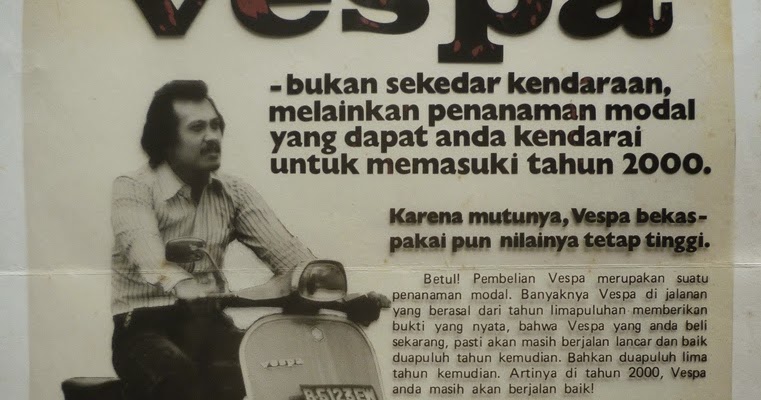 Koleksi Tempo Doeloe Iklan jadul Scooter  Vespa  th 70 an 