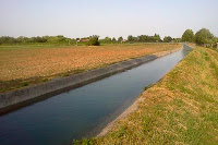 ambiente di pesca canale di irrigazione