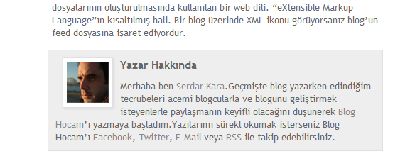 Blogger Yazar Bilgi Kutusu