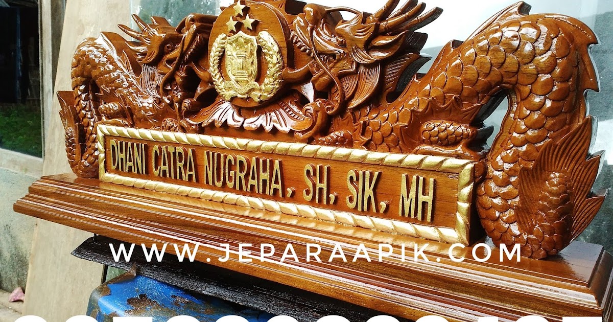  Papan  Nama Meja  Motif Ukiran Naga Ukir Mebel Jepara