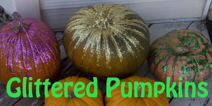  Glittered Pumpkins