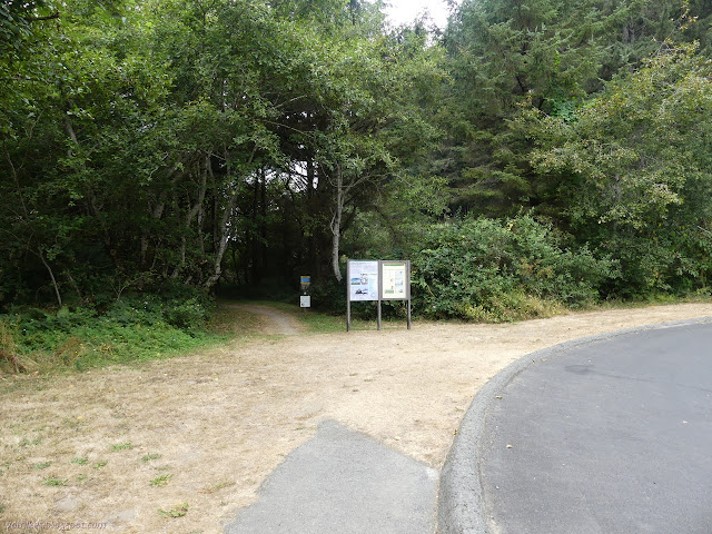 trailhead signs for the Yurok Loop or Coastal Trail