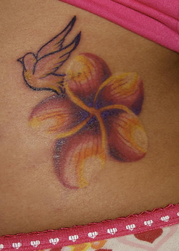 Tattoos For Girls On Hip Bone. Hip Tattoos for girls - Flower