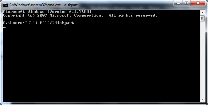 cmd diskpart