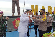 HUT Ke 76 TNI, Kapolres Peabuhan Belawan Beri Kejutan Kepada Yonmarhanlan 1 Dan Pomal I Belawan