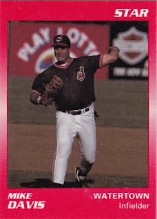 Mike Davis 1990 Watertown Indians card