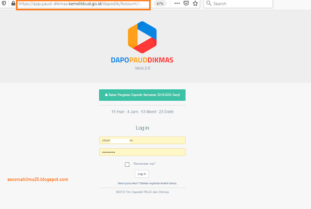 cara akses aplikasi dapodik paud online