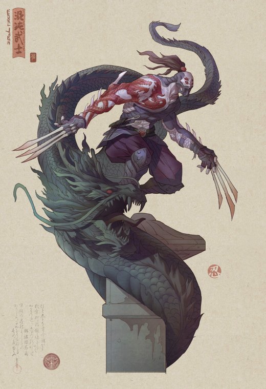 Hua Lu artstation arte ilustrações fantasia oriental mitologia japonesa