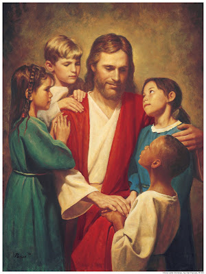images of jesus christ with children. Christ with Children -by Del Parson