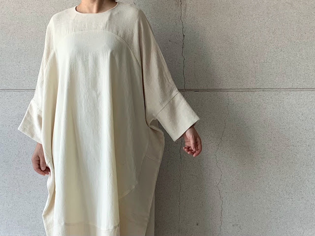 COSMICWONDER【コズミックワンダー】Old linen wool twill circle-patterned dress◆八十八/丸亀・エイティエイト/新居浜