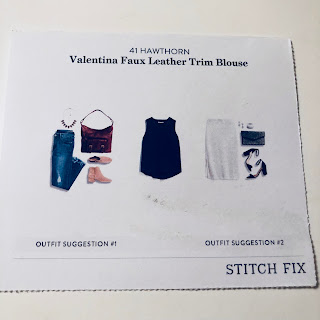 November 2017 Stitch Fix Review. 41 Hawthorn Valentina Faux Leather Trim Blouse | brazenandbrunette.com
