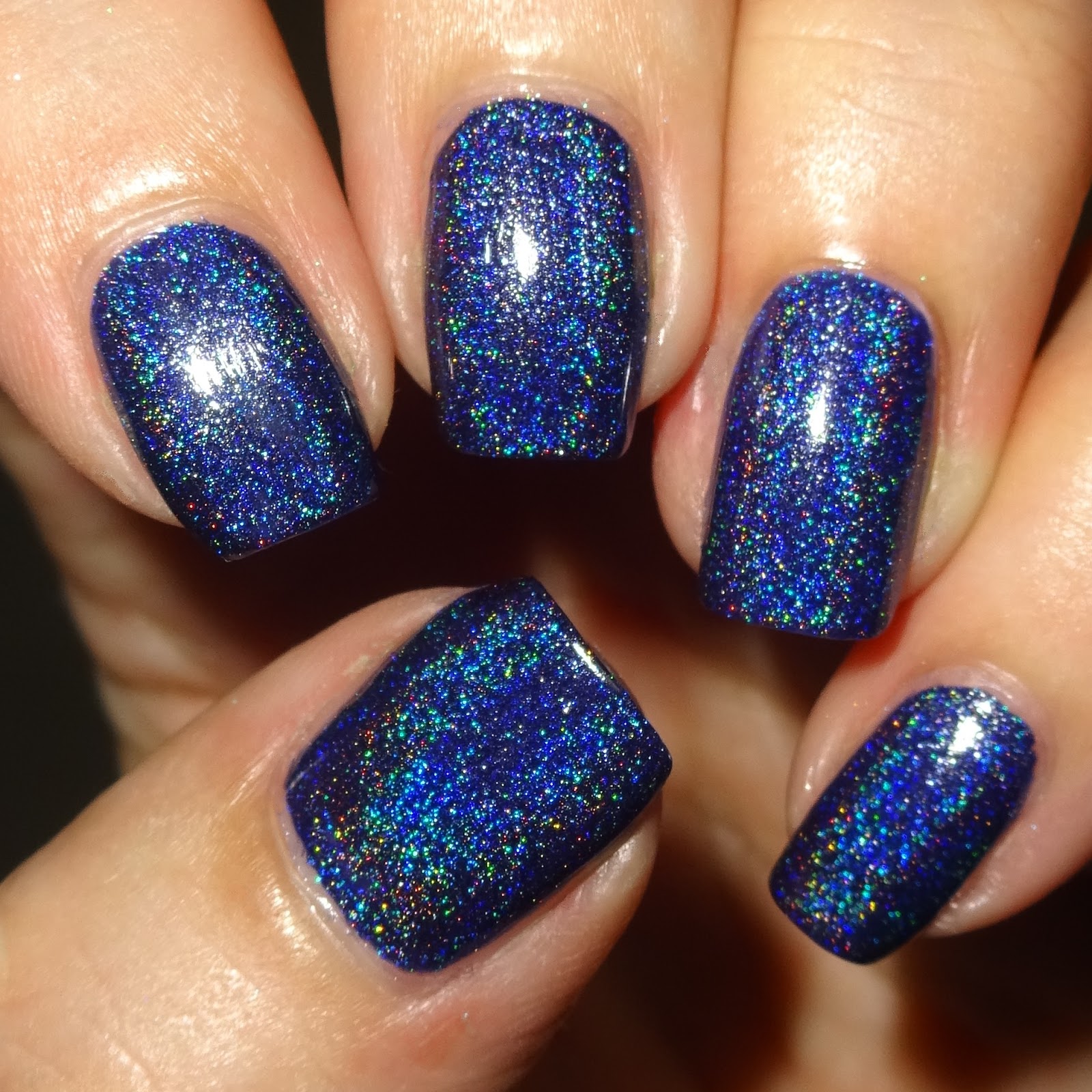 Wendy's Delights: Navy Blue Holographic Nail Polish from ...