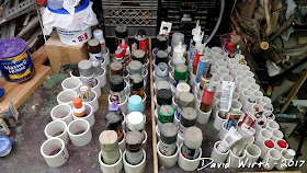 how to store paint cans, how to keep caulk tubes