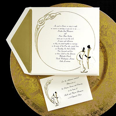 Silhouette bridegroom wedding invitations ornament that make this